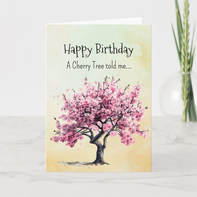 Like a Cherry Tree Spirit  Birthday Personalities  Card (Front)