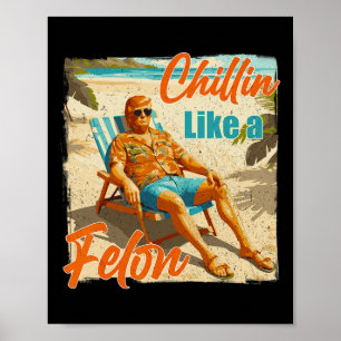 Like A Felon Funny Trump Summer 2024 1  Poster
