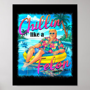 Like A Felon Funny Trump Summer 2024 4  Poster