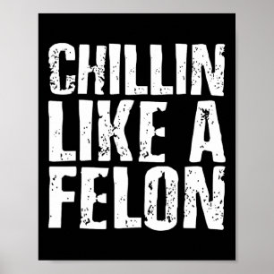 Like A Felon Retro Funny Trump 2024 Summer Vacatio Poster