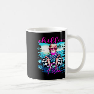 Like A Felon Retro Summer Pink Funny Trump 2024  Coffee Mug