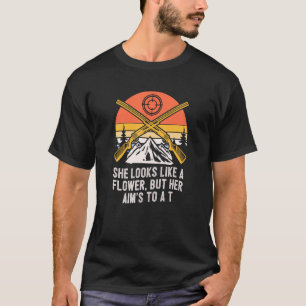 Like a Flower but Aims to a Hunting Girlfriend Hun T-Shirt