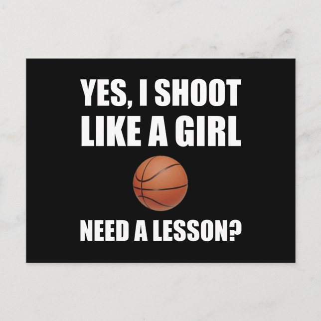 Like A Girl Basketball Postcard (Front)