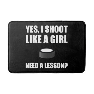 Like A Girl Hockey Bath Mat