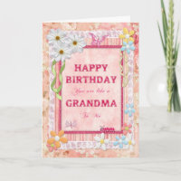 Like a grandma to me, craft birthday card