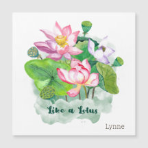 Like a Lotus Watercolor painting Personalised Gift