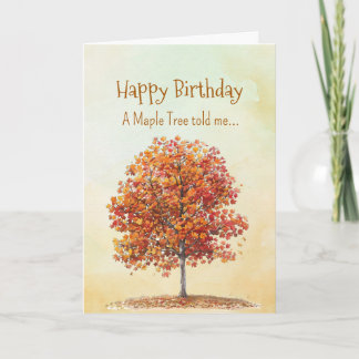 Like a Maple Tree Spirit  Birthday Personalities  Card
