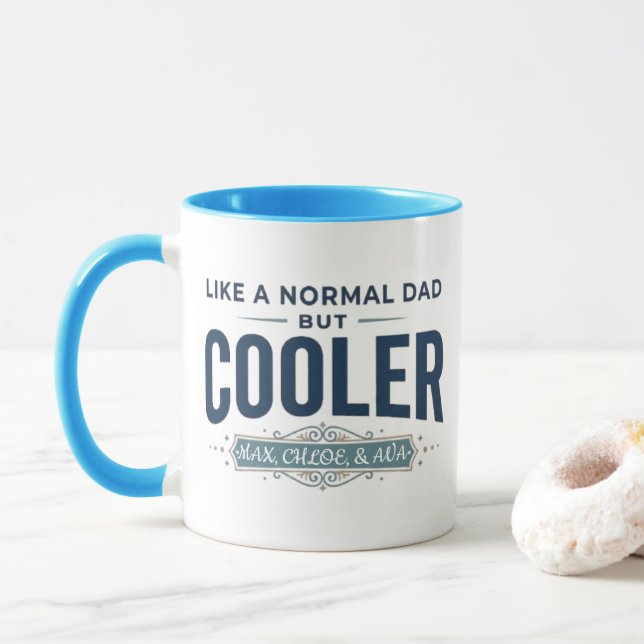 Like a Normal Dad mug | Personalised Names  (With Donut)