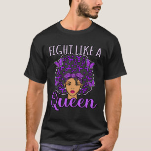 Like A Queen Alzheimerheimer's Awareness Purple Gr T-Shirt