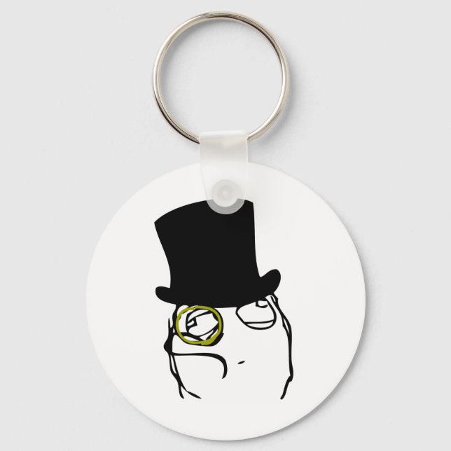 Like a Sir Rage Face Meme Key Ring (Front)