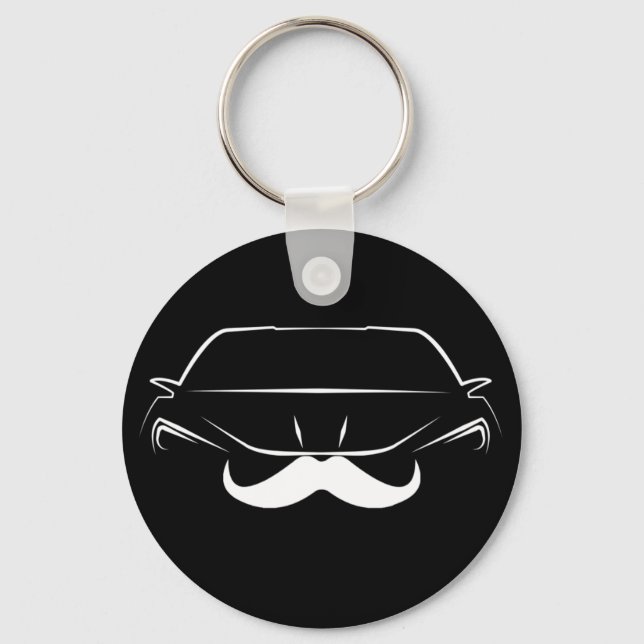 Like A Sir 'Stache Key Chain (Front)