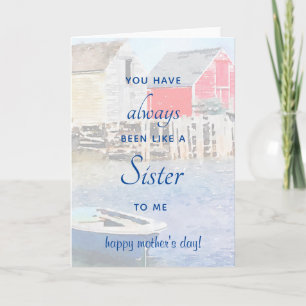 Like a Sister Fishing Shacks Mother's Day Card