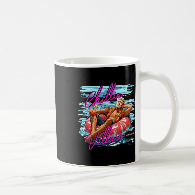 Like A Villain Trump Summer 2024 Relaxing Beach  Coffee Mug (Right)