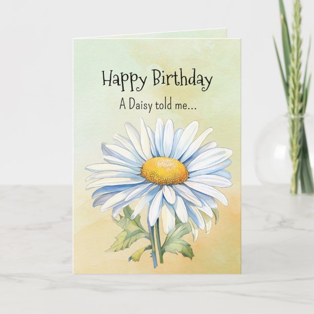 Like an Daisy Your Birthday Personalities  Card (Front)