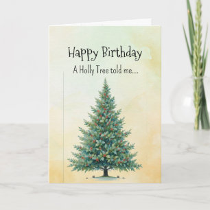 Like an Holly Tree Spirit Birthday Personalities Card