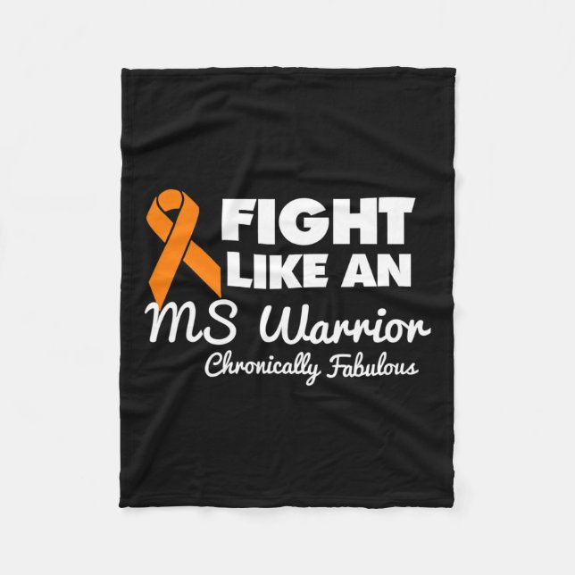 Like An Ms Warrior  Fleece Blanket (Front)