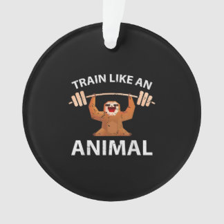 Like An Sloth Fitness Weightlifting Gift T-Shirt. Ornament