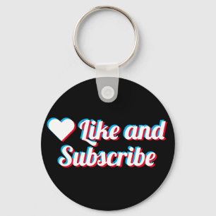Like And Subscribe Key Ring