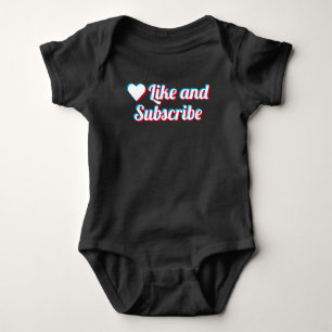 Like And Subscribe T-Shirt Baby Bodysuit