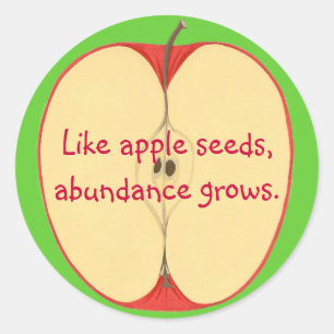 Like apple seeds, abundance grows, Stickers