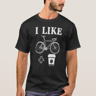 Like Bikes And Coffee  Bicycle Cycle Cycling Graph T-Shirt
