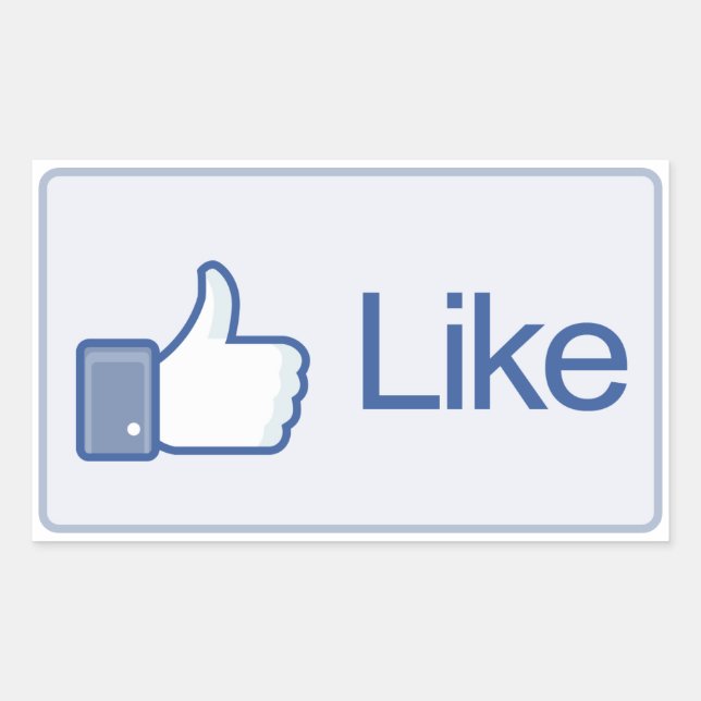 Like Button Rectangular Sticker (Front)