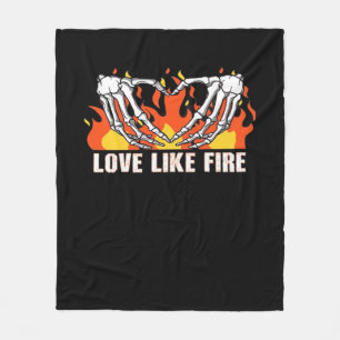Like Classic - Skeleton Hands Heart Fleece Blanket