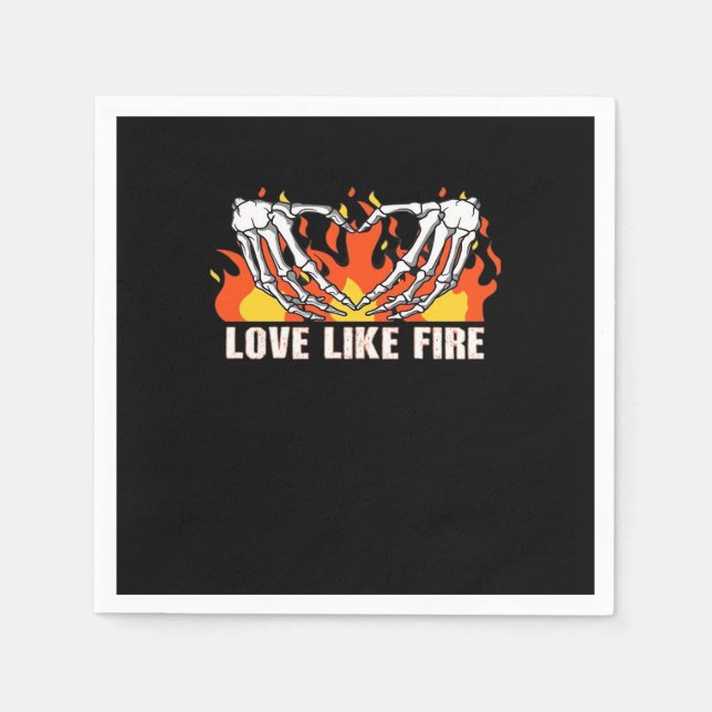 Like Classic - Skeleton Hands Heart  Napkin (Front)