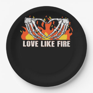 Like Classic - Skeleton Hands Heart Paper Plate