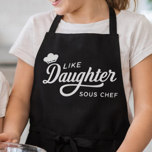 Like Daughter Sous Chef Typography Design Apron