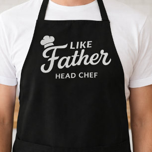 Like Father Head Chef Typography Design Apron
