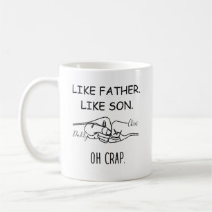 Like father like son line art coffee mug