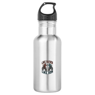 Like Father Like Son Motocross Vintage Vector Shir 532 Ml Water Bottle