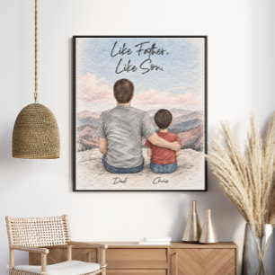 Like Father Like Son Mountain Portrait Poster