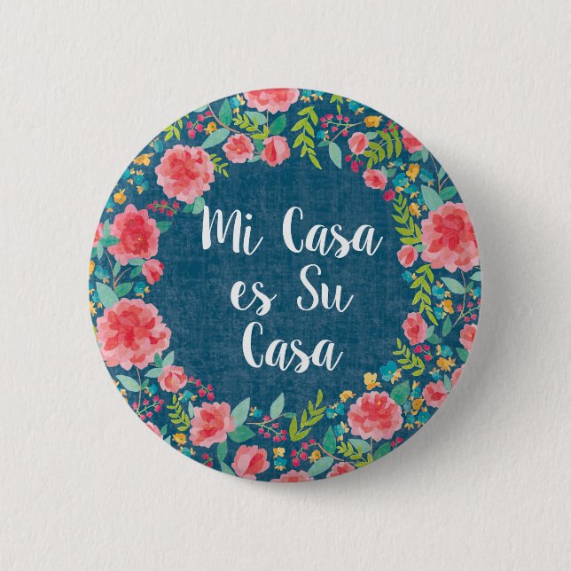 Like Frida VIII | Mi Casa es Su Casa 6 Cm Round Badge (Front)