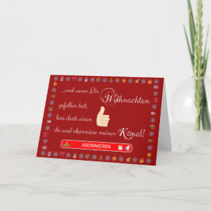 Like für Weihnachten und Kanal abonnieren! Card