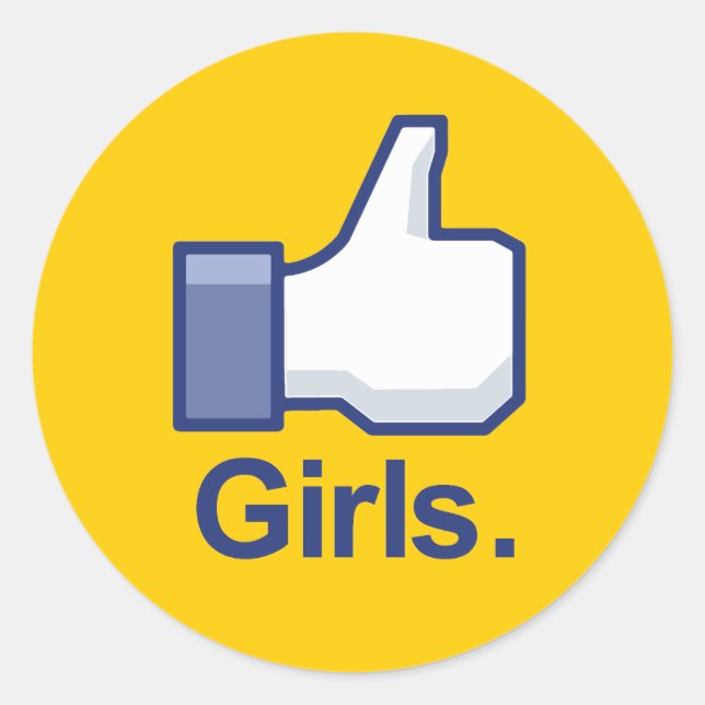 Like Girls Classic Round Sticker (Front)