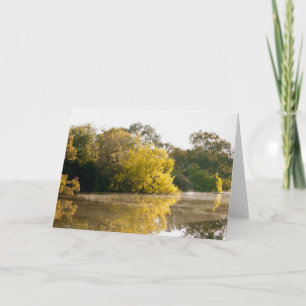 Like Golden Glass the River Glides - Thank You Card