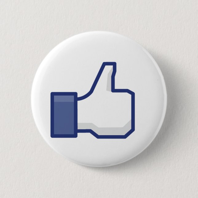 Like Hand 6 Cm Round Badge (Front)