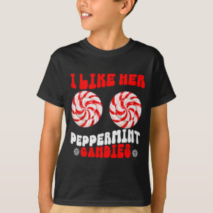 Like Her Peppermint Candies Like His Candy Cane Xm T-Shirt