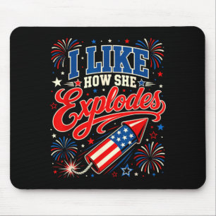 Like how explodes patriotic humour 4th of july mouse pad