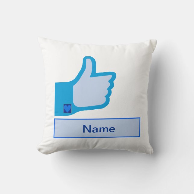 Like Icon  Thumbs Up Pillow to Customise (Front)