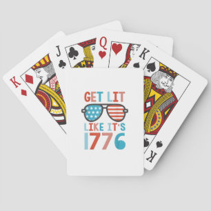 Like It's 1776 Funny 4th Of July Party July 4th Te Playing Cards