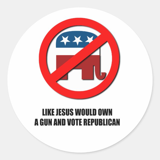 Like Jesus would own a gun Classic Round Sticker (Front)