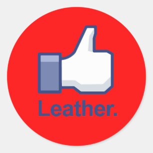 Like Leather Classic Round Sticker
