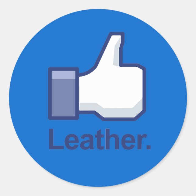 Like Leather Classic Round Sticker (Front)