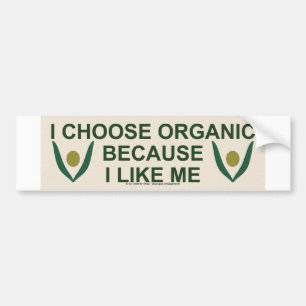 Like me organic bumper sticker