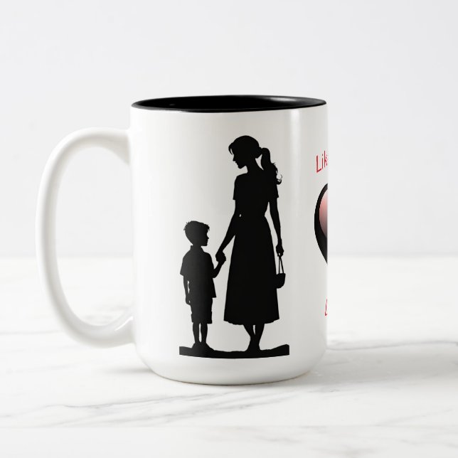 Like Mother Like Son Silhouette 15 oz Mug (Left)