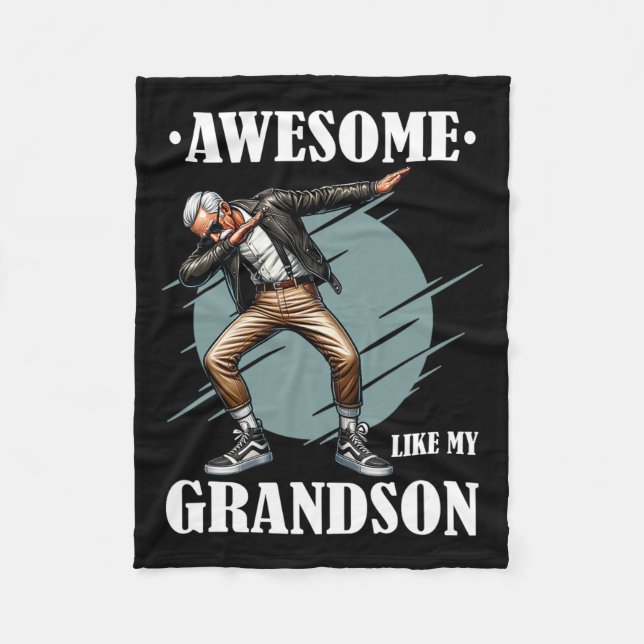 Like My Grandson  Fleece Blanket (Front)