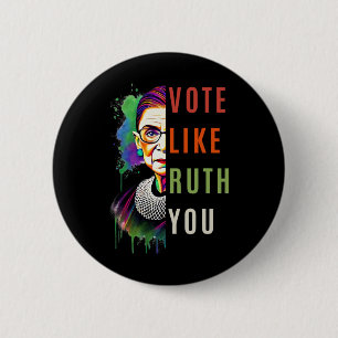 Like Ruth Sent You Colourful Feminist Art 6 Cm Round Badge
